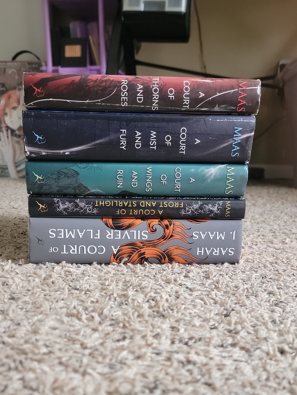 A Court of Thorns And Roses Book Stack - Multi-Color Hardcover Set 1st Editions